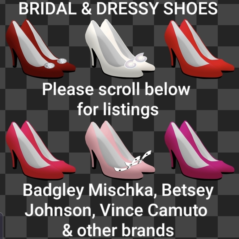 Dressy, bridal, party, prom & wedding shoes; many styles, brands and sizes ♥